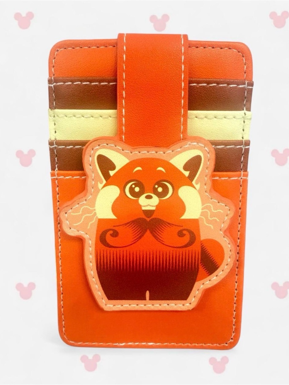 Disney Orange Red Panda Card Holder Wallet